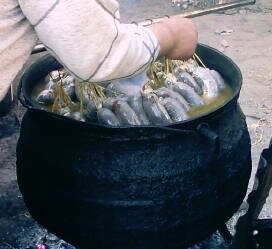 Carneada de cerdo, chorizos y morcillas